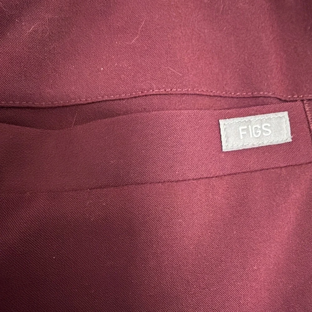 NWOT FIGS Tansen Jogger Pants Mens XL Burgundy Medical Scrub Tapered Drawstring
